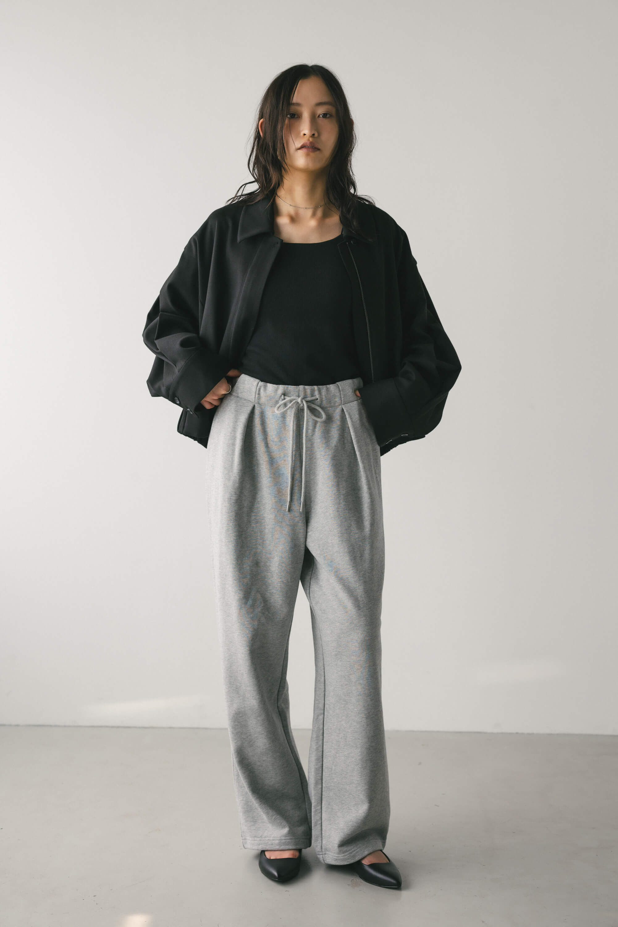 STYLEMIXER「タックスウェットパンツ」|その他|L/GRY1