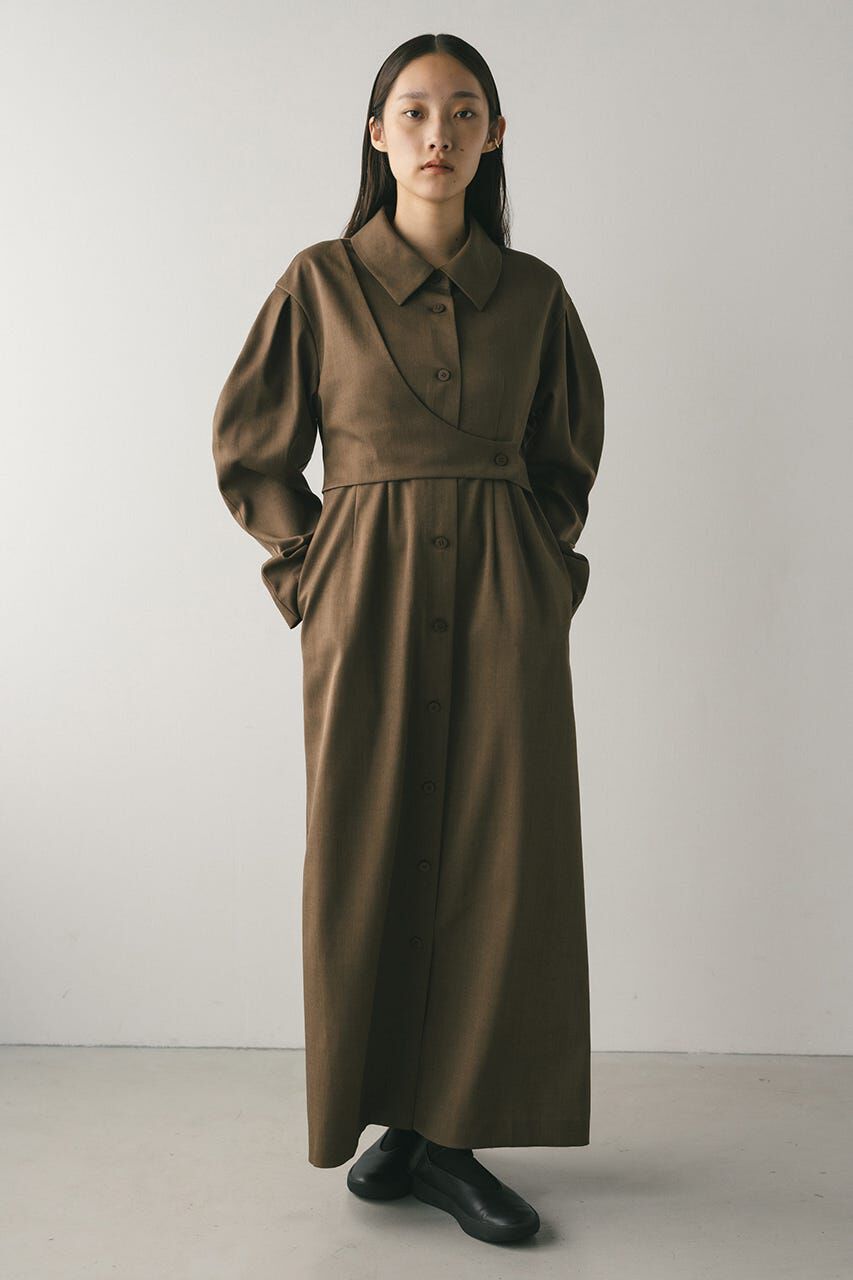 STYLEMIXER「アシンメトリーシャツワンピース」|ワンピース|BRN