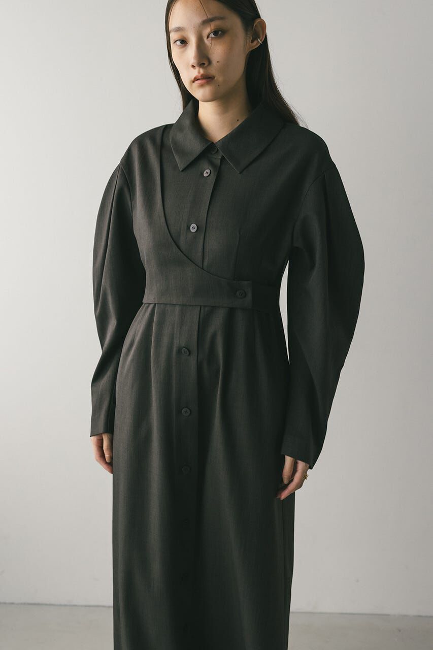 STYLEMIXER「アシンメトリーシャツワンピース」|ワンピース|