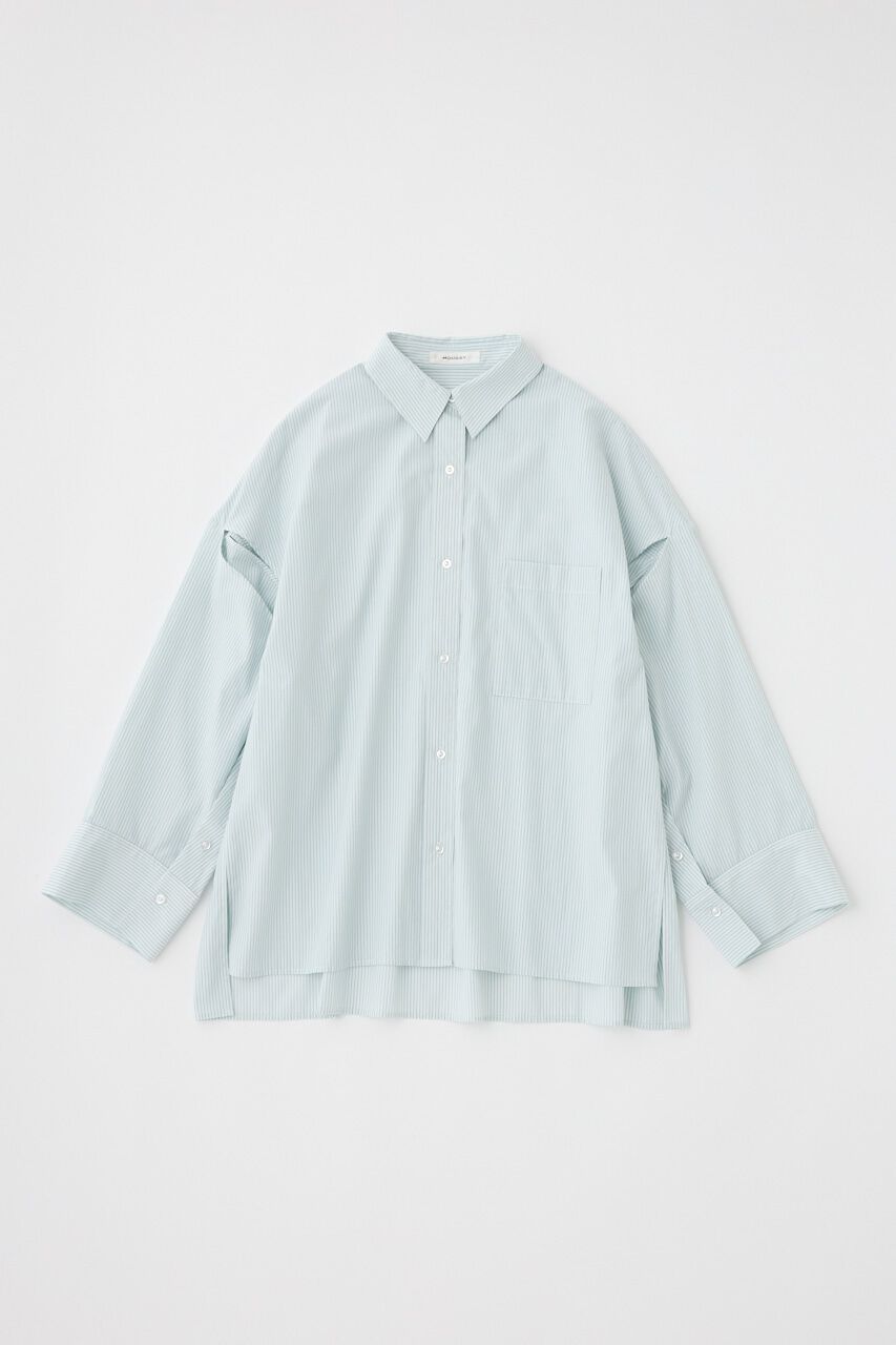 MOUSSY「ARM SLIT OVER シャツ」|シャツ・ブラウス|BLU