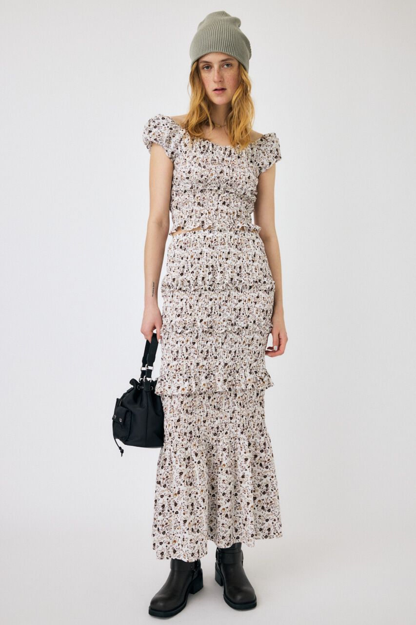 MOUSSY「GATHER FLOWER ブラウス」|シャツ・ブラウス|