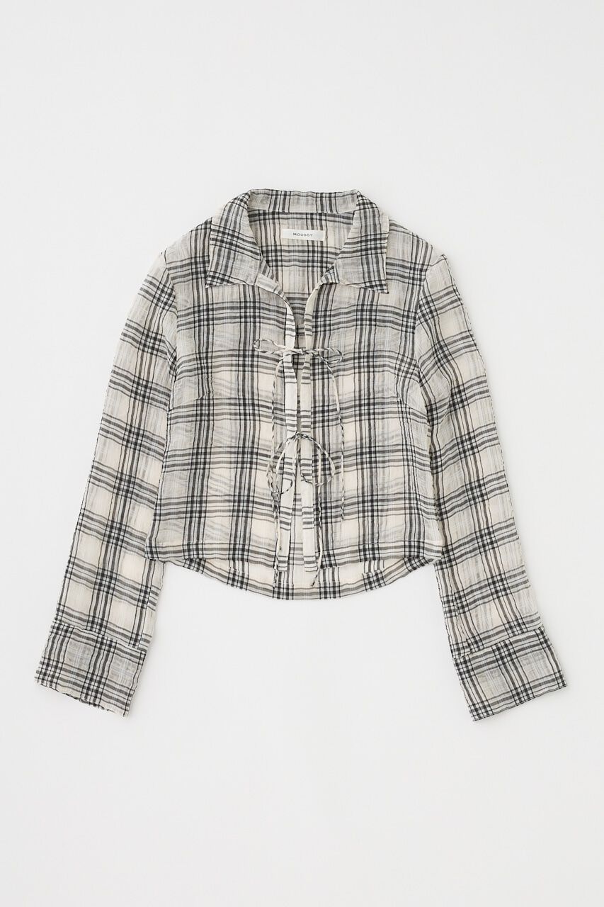 MOUSSY「FRONT TIED CHECK シャツ」|シャツ・ブラウス|