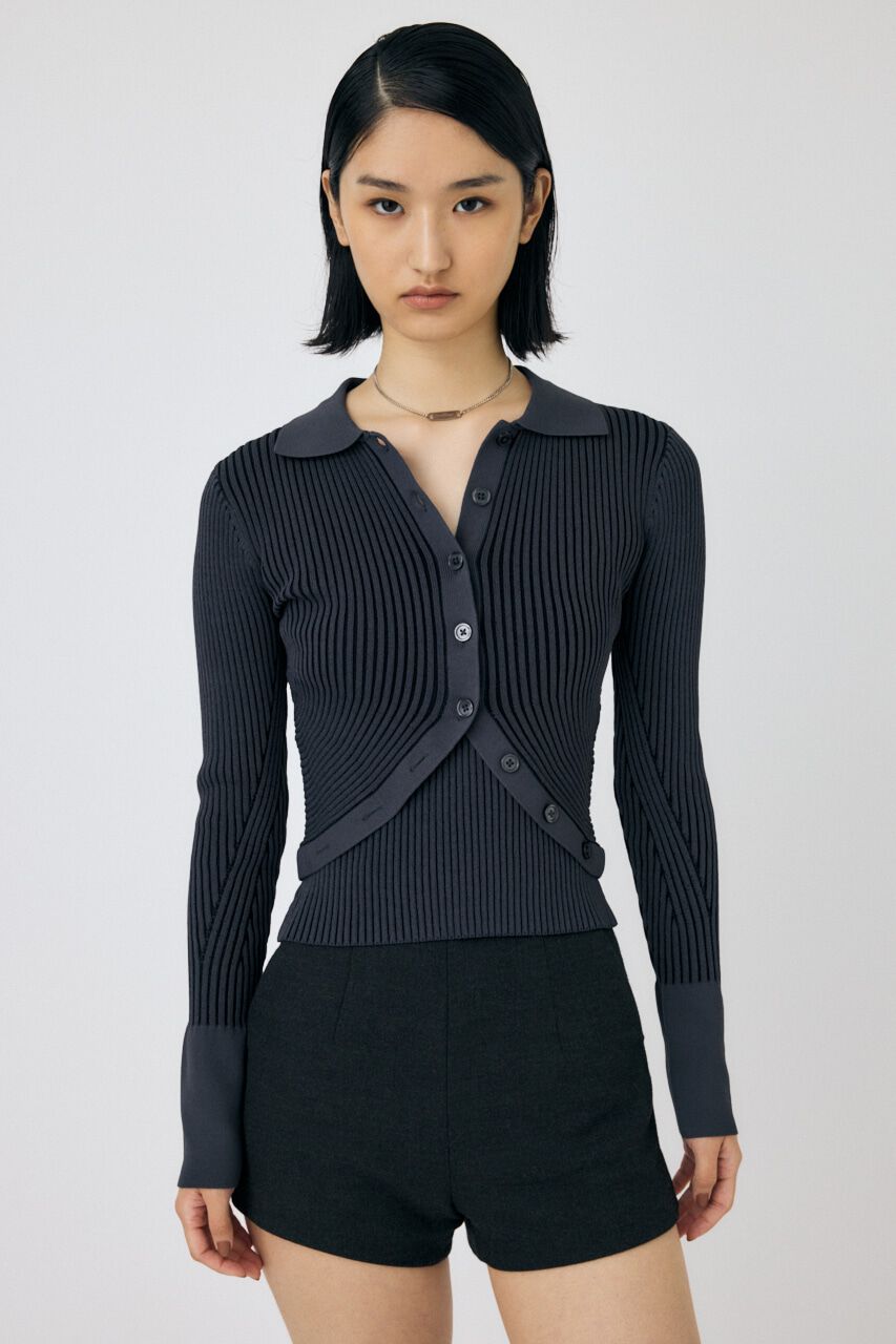MOUSSY「RIB KNIT カーディガン&キャミ」|ニット・セーター|