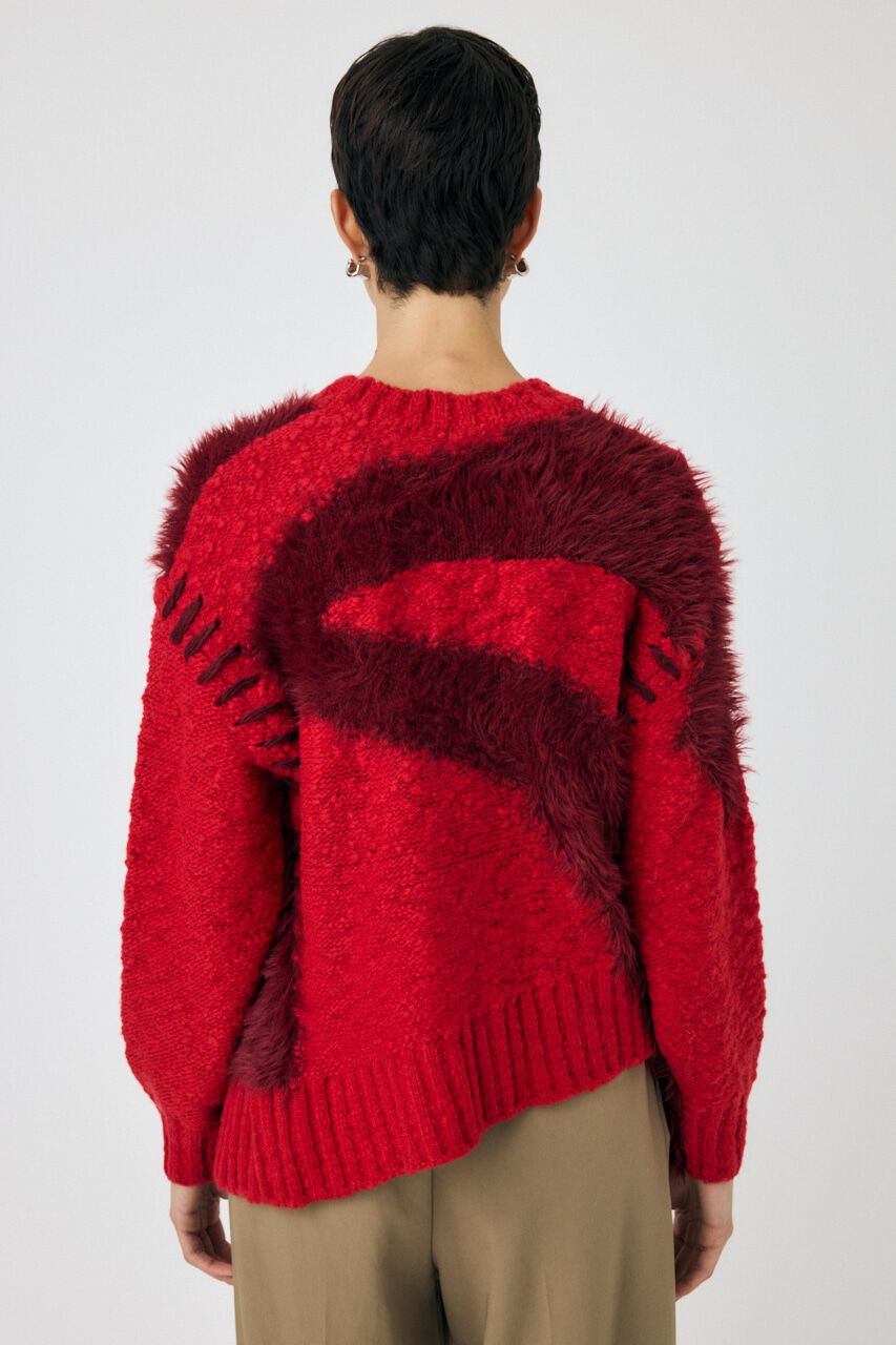 MOUSSY「INTARSIA SLIT セーター」|ニット・セーター|