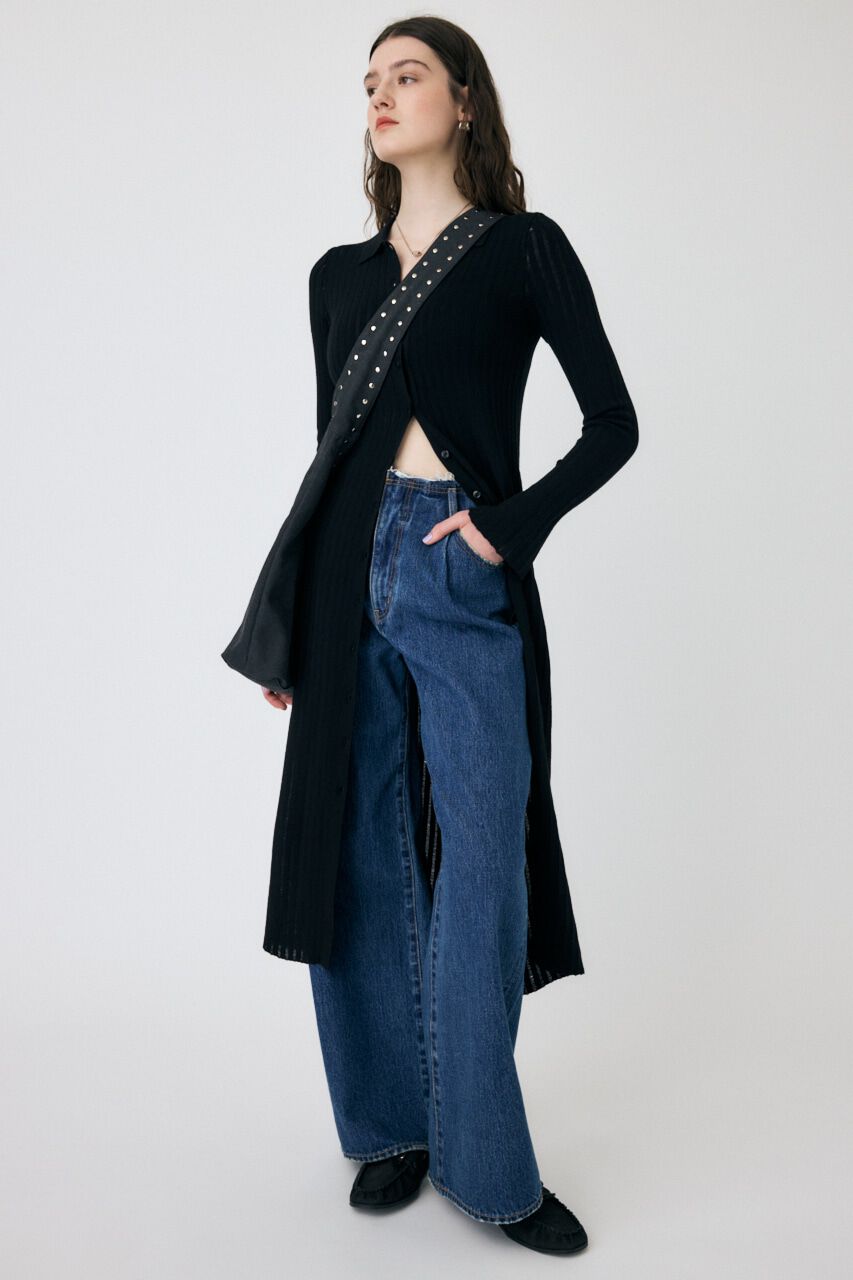 MOUSSY「SHEER LONG カーディガン」|ワンピース|