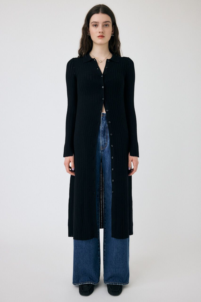 MOUSSY「SHEER LONG カーディガン」|ワンピース|