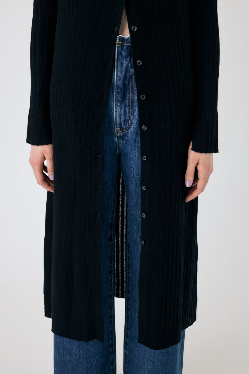 MOUSSY「SHEER LONG カーディガン」|ワンピース|