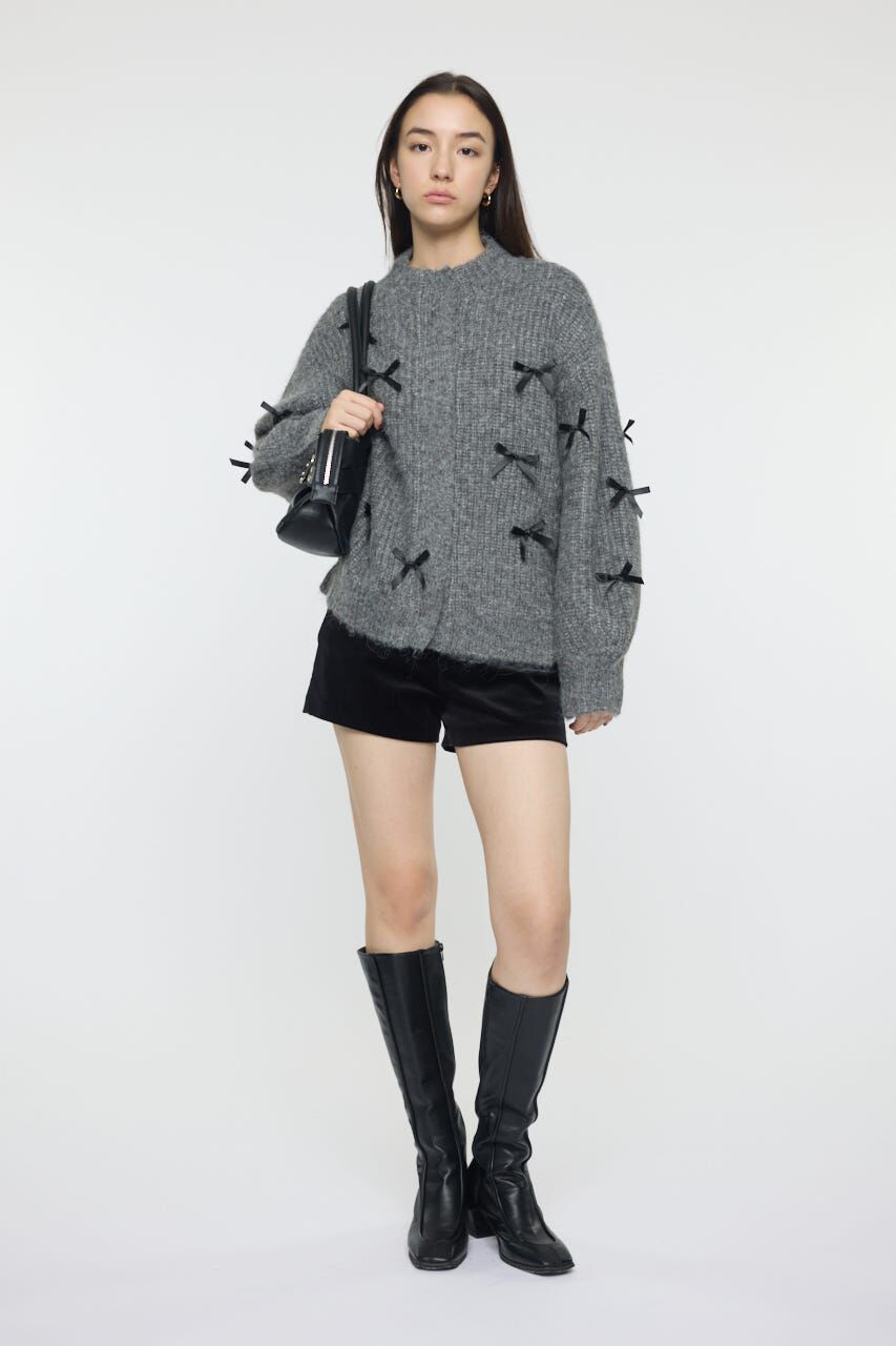 MOUSSY「RIBBON FANCY カーディガン」|カーディガン|