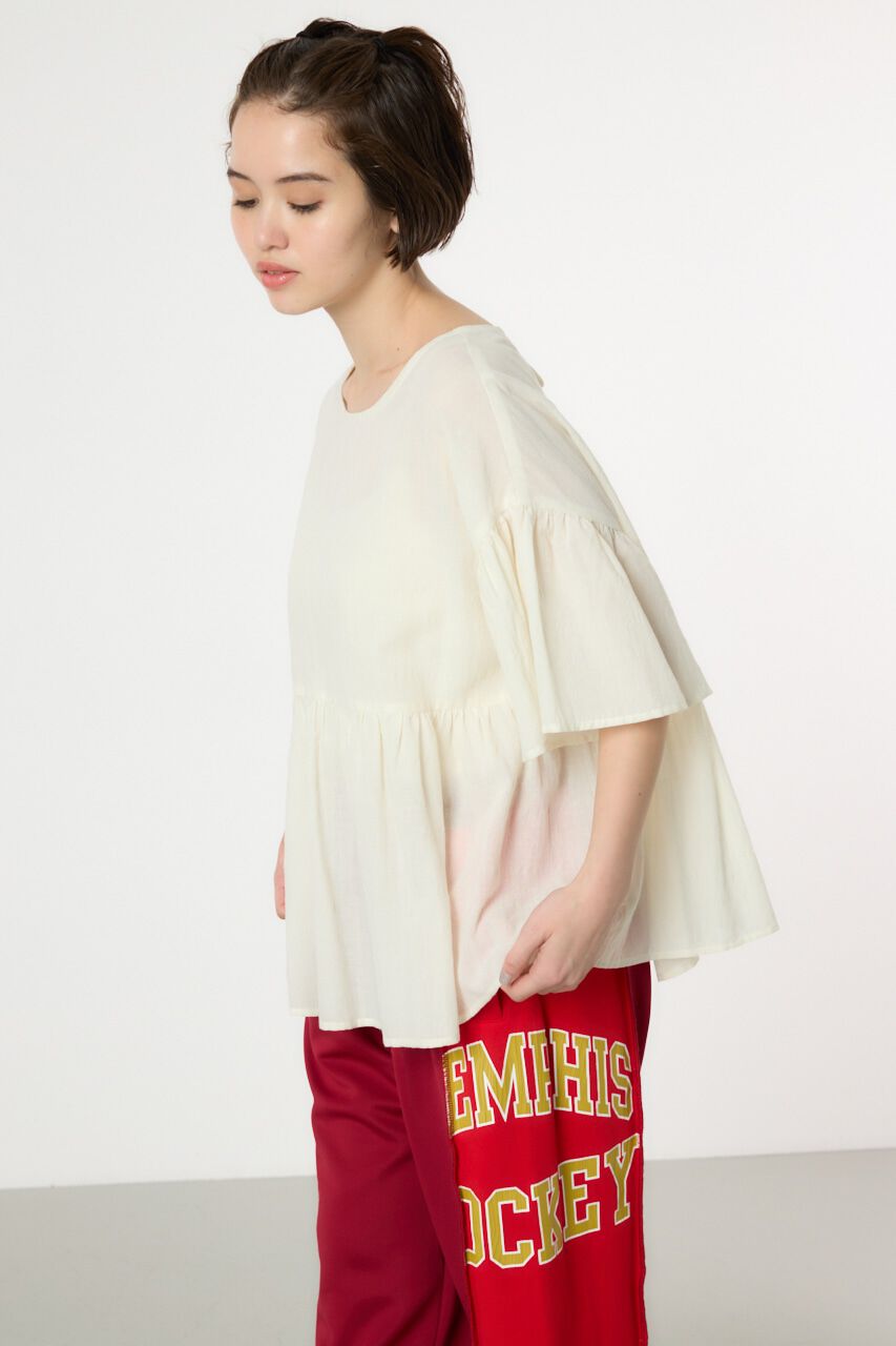 RODEO CROWNS「リネンライクフリルブラウス」|シャツ・ブラウス|