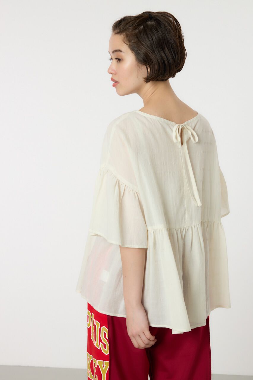 RODEO CROWNS「リネンライクフリルブラウス」|シャツ・ブラウス|