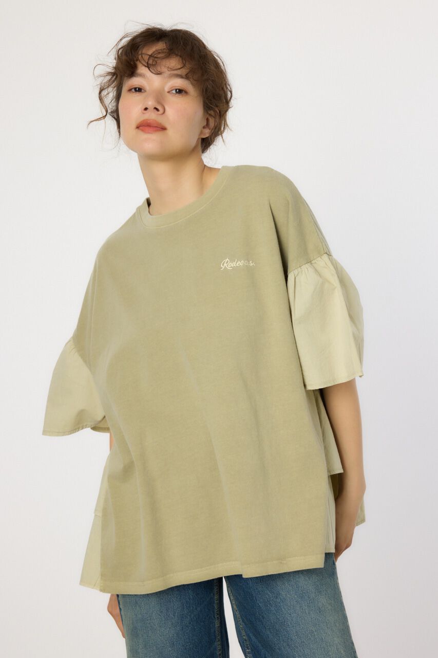 RODEO CROWNS「ピグメントバックフリルトップス」|Tシャツ・カットソー|