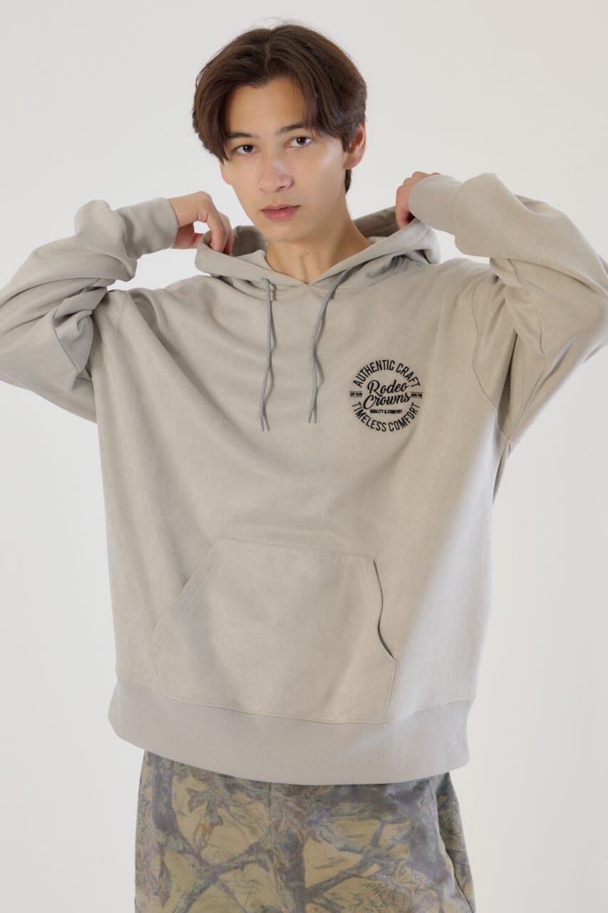 RODEO CROWNS「ブラッシュドバックボアフーディー」|パーカー|L/GRY1