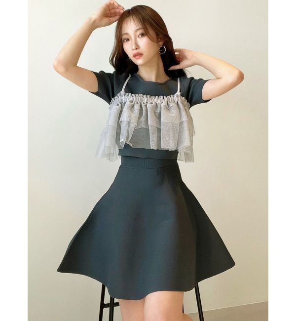 RESEXXY「フレアミニニットスカート【セットアップ着用可能】」|スカート|