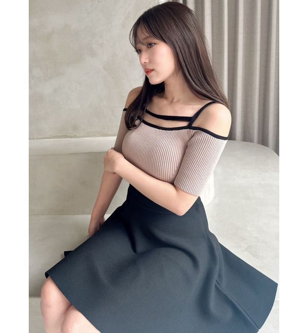 RESEXXY「フレアミニニットスカート【セットアップ着用可能】」|スカート|