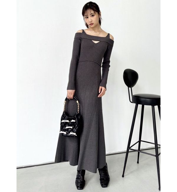 RESEXXY「バックリボンマーメイドニットワンピース」|ワンピース|