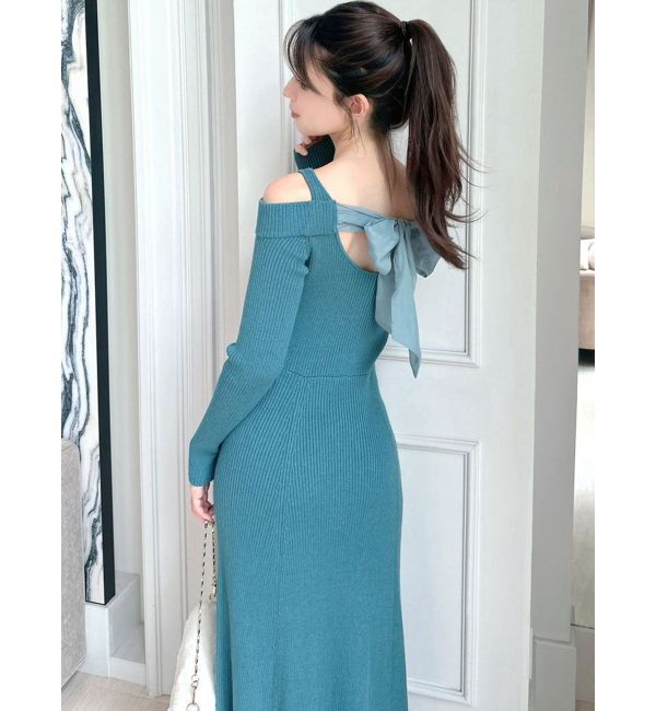 RESEXXY「バックリボンマーメイドニットワンピース」|ワンピース|