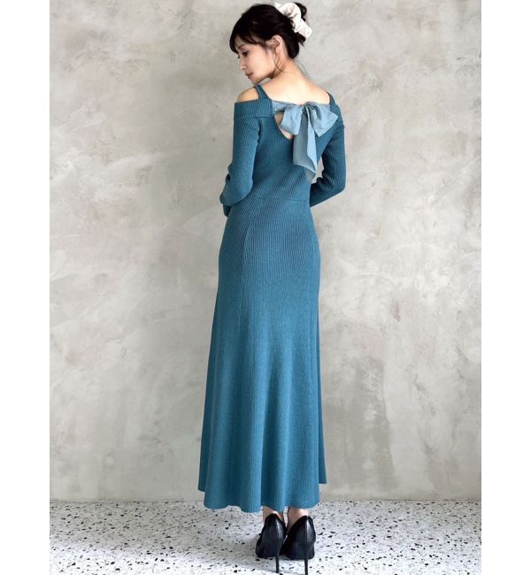 RESEXXY「バックリボンマーメイドニットワンピース」|ワンピース|
