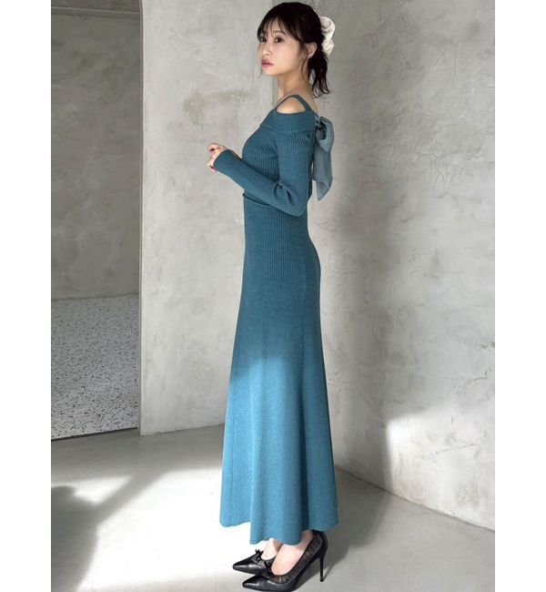 RESEXXY「バックリボンマーメイドニットワンピース」|ワンピース|