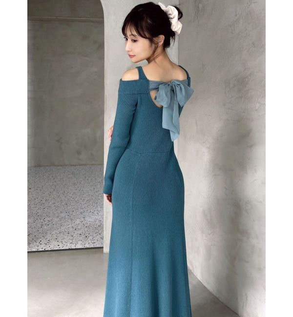 RESEXXY「バックリボンマーメイドニットワンピース」|ワンピース|