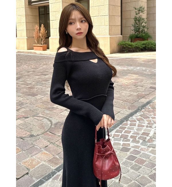 RESEXXY「バックリボンマーメイドニットワンピース」|ワンピース|