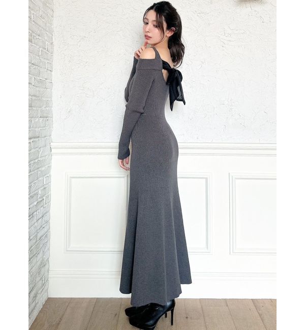 RESEXXY「バックリボンマーメイドニットワンピース」|ワンピース|
