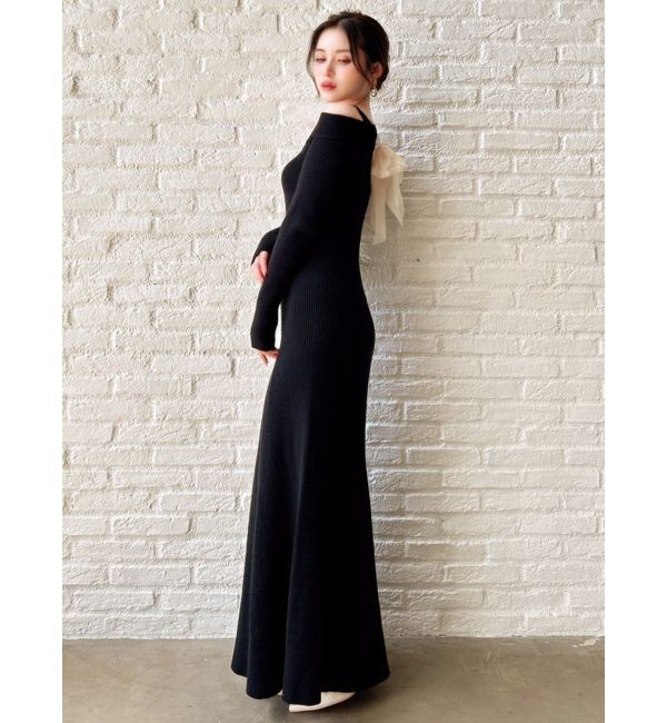 RESEXXY「バックリボンマーメイドニットワンピース」|ワンピース|