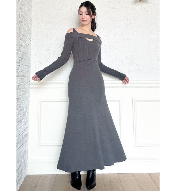 RESEXXY「バックリボンマーメイドニットワンピース」|ワンピース|