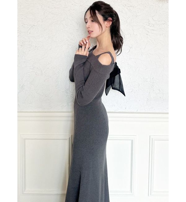 RESEXXY「バックリボンマーメイドニットワンピース」|ワンピース|