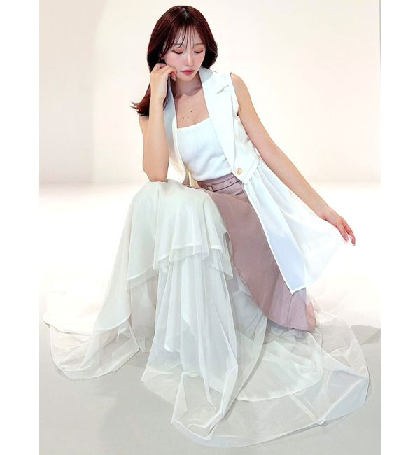 RESEXXY「【WEB限定】チュールドッキングフレアスカート」|スカート|