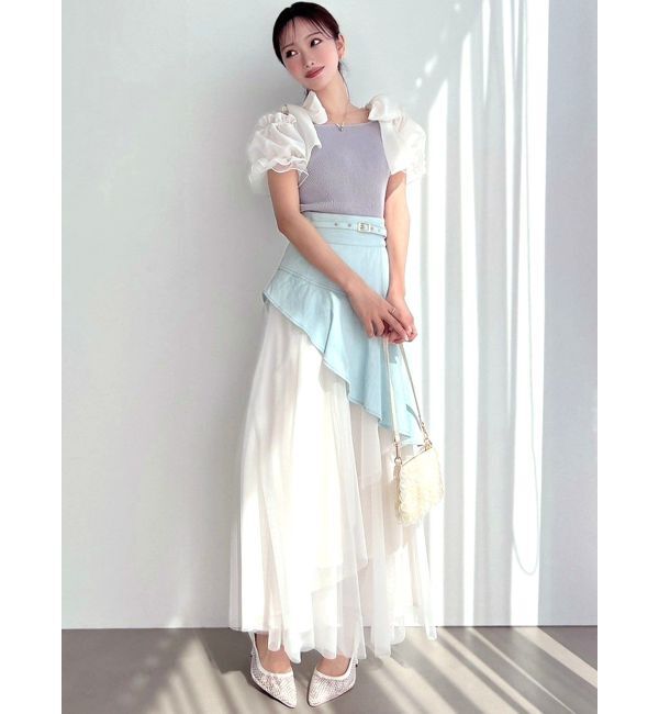 RESEXXY「【WEB限定】チュールドッキングフレアスカート」|スカート|