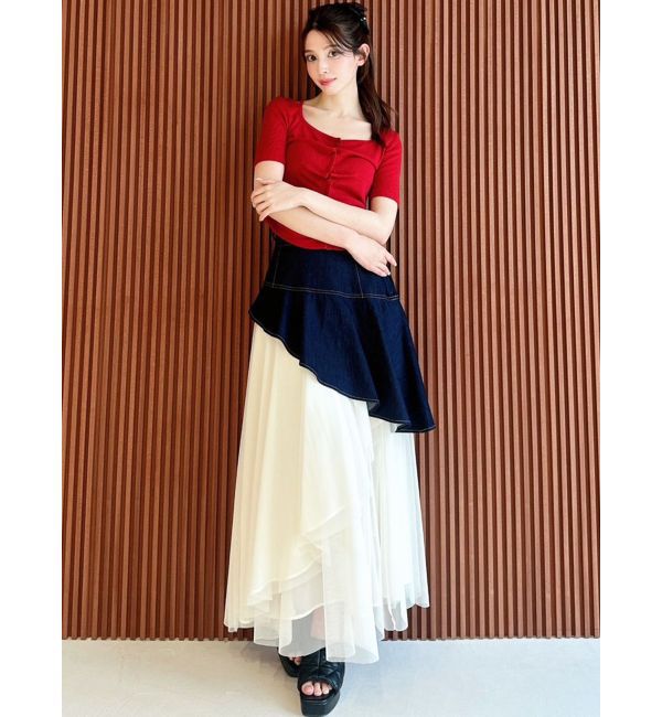 RESEXXY「【WEB限定】チュールドッキングフレアスカート」|スカート|