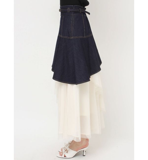 RESEXXY「【WEB限定】チュールドッキングフレアスカート」|スカート|
