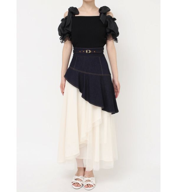 RESEXXY「【WEB限定】チュールドッキングフレアスカート」|スカート|