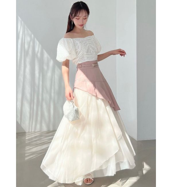 RESEXXY「【WEB限定】チュールドッキングフレアスカート」|スカート|
