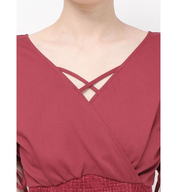 RESEXXY「カシュクールツイードマーメイドワンピース」|ワンピース|