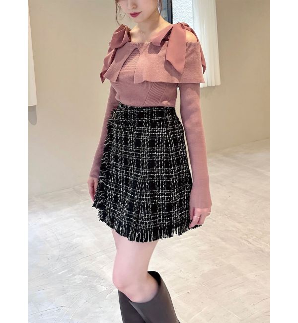 RESEXXY「ツイードラップミニスカート」|スカート|