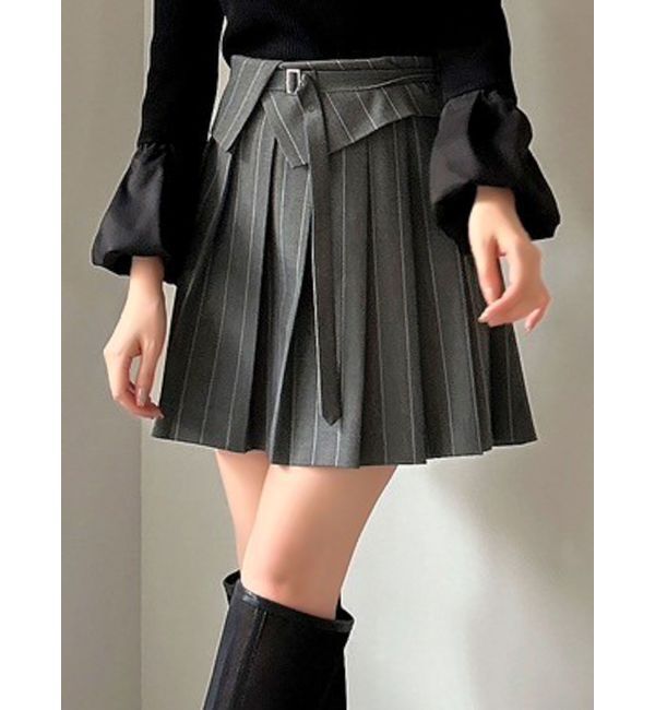 dazzlin「ストライププリーツミニスカート」|スカート|