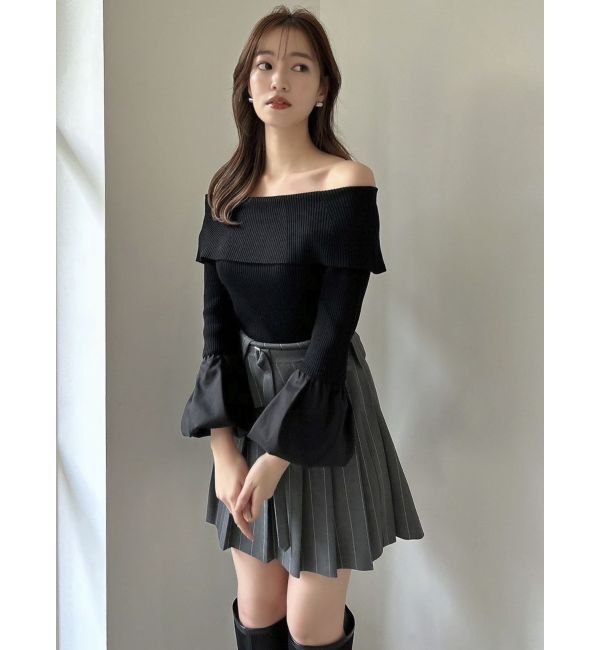 dazzlin「ストライププリーツミニスカート」|スカート|