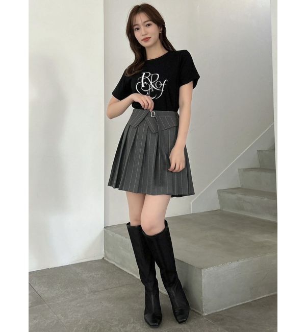 dazzlin「ストライププリーツミニスカート」|スカート|