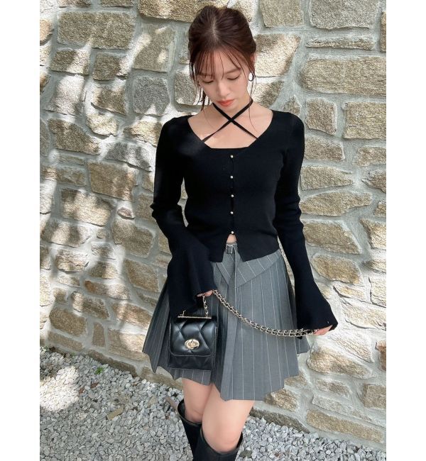 dazzlin「ストライププリーツミニスカート」|スカート|