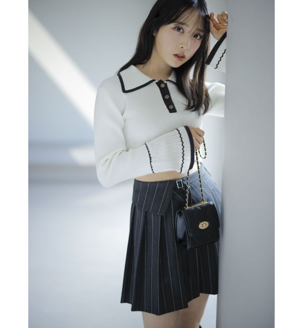 dazzlin「ストライププリーツミニスカート」|スカート|