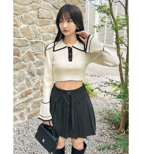 dazzlin「ストライププリーツミニスカート」|スカート|