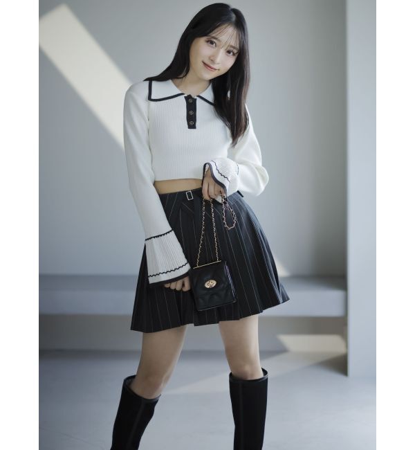 dazzlin「ストライププリーツミニスカート」|スカート|