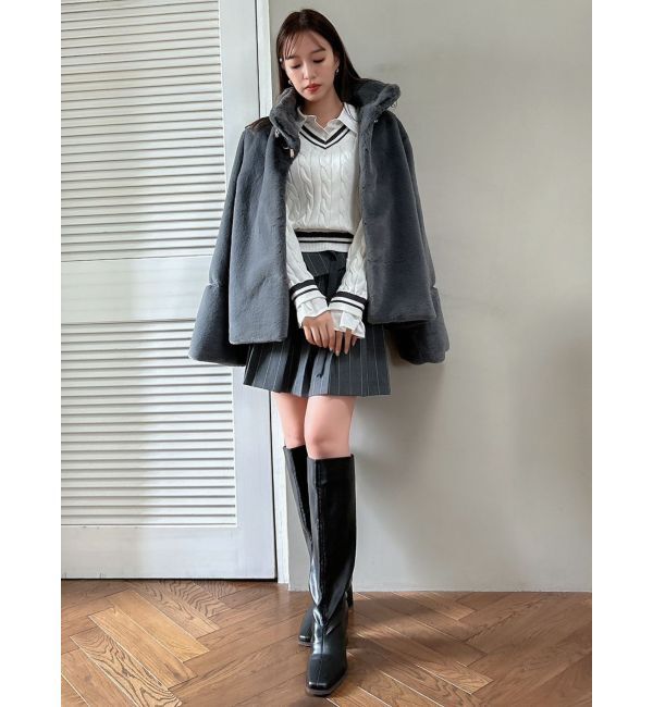 dazzlin「ストライププリーツミニスカート」|スカート|