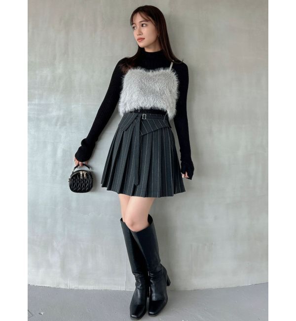 dazzlin「ストライププリーツミニスカート」|スカート|