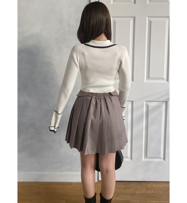 dazzlin「ストライププリーツミニスカート」|スカート|