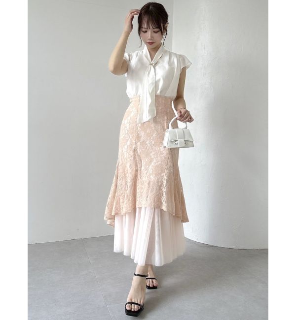 dazzlin「チュールレイヤードレースマーメイドスカート」|スカート|