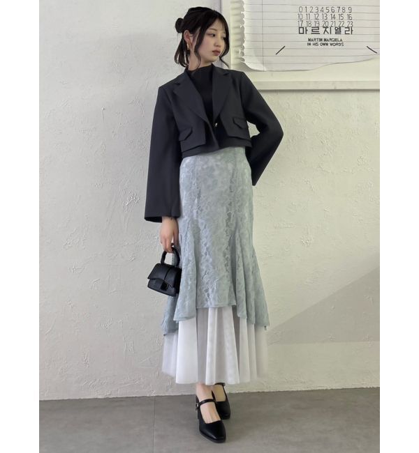 dazzlin「チュールレイヤードレースマーメイドスカート」|スカート|