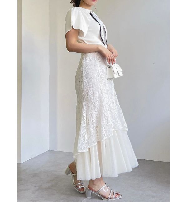 dazzlin「チュールレイヤードレースマーメイドスカート」|スカート|