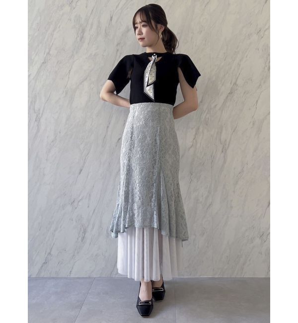 dazzlin「チュールレイヤードレースマーメイドスカート」|スカート|